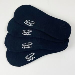 NEW Original Penguin Socks Mens Black Ankle 4 Pairs NWOT